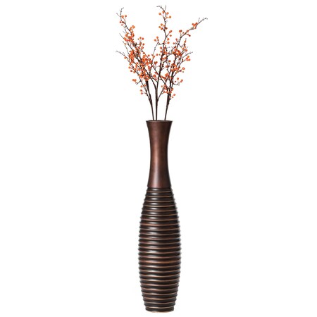 Uniquewise Decorative Conemporary Tall Trumpet Shape Floor Vase, Brown 41 Inch QI004191.L